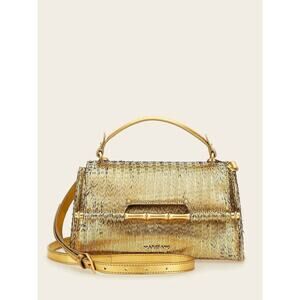 Alia Textured Satchel Genuine leather made in Italy.